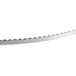 A 98" steel band saw blade for boneless meat on a white background.