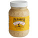 A jar of Pilsudski Polish Style Horseradish Mustard with a yellow label and white lid.