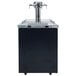A black Micro Matic wine dispenser with a stainless steel top.