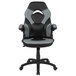 A gray and black Flash Furniture office chair with a black base.