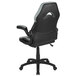 A gray and black Flash Furniture high-back office chair with black base.