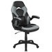 A gray and black Flash Furniture office chair with a black base.