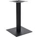 A black metal BFM Seating Uptown square table base.