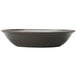A matte olive Libbey serving bowl on a black surface.