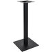 A black square BFM Seating Uptown bar height table base.