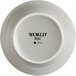 A white Libbey Englewood porcelain soup bowl.