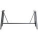 A black metal Lancaster Table & Seating trestle table base for a rectangular table.