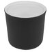 A black and white container with a black cylinder inside.