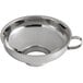 A Fox Run stainless steel canning funnel with a handle.