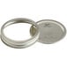 A Ball silver metal lid and band for wide mouth canning jars.