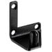 A black metal AvaValley top right hinge bracket with four holes.