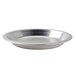 An American Metalcraft aluminum pie pan with a white background and a silver rim.