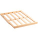 A wooden shelf with slats for AvaValley wine refrigerators.