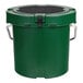 A green CaterGator outdoor cooler with a lid and handle.
