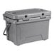 A gray CaterGator outdoor cooler with two handles and a lid.