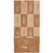 A brown paper Bagcraft Packaging bag with white wheat designs.