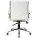 A white Boss CaressoftPlus mid-back office chair with chrome frame.