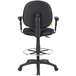 A black Boss drafting stool with adjustable arms and a footring.