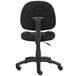A Boss black tweed office chair with a black backrest and seat.