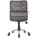 A Boss charcoal gray mesh office chair with a pewter base and casters.