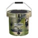 A green and camouflage CaterGator outdoor cooler with a handle.