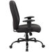 A Boss black office chair with arms.