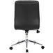 A black Boss office chair with chrome base and wheels.