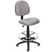 A gray Boss drafting stool with a black base.