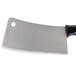 A 9" stainless steel meat cleaver with a black handle and silver blade.