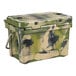 A green and tan CaterGator cooler with camouflage paint.