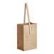 A brown paper bag with a handle.