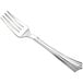 A Visions silver plastic fork with a silver handle.
