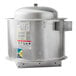 A NAKS Direct Drive Centrifugal Upblast Exhaust Fan in a stainless steel kitchen.