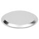 A silver Vollrath Tribute pot cover with a Torogard heat resistant handle.