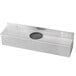 A stainless steel NAKS GREXT_ROOF exhaust fan grease extractor box with a hole in the bottom.