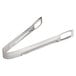 Arcoroc by Chris Adams Mix Collection silver tongs with serrated edges.