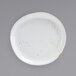 A white Front of the House Artefact porcelain plate with brown specks.