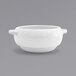 A Front of the House white porcelain soup bowl with handles.