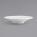 A Front of the House white porcelain flare bowl on a gray background.