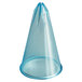 A clear plastic cone with a pointy tip, the Ateco 9903 Plastic Closed Star Piping Tip.