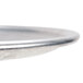 An American Metalcraft aluminum pizza pan with a close-up of the silver metal.