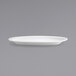A Front of the House white porcelain oval platter with a small rim.