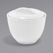 A white porcelain sugar pot with a lid.