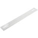 A white plastic strip with a metal handle and holes.