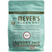 A close up of a Mrs. Meyer's Clean Day Basil Laundry Detergent Pack