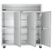 A Traulsen white reach-in freezer with two doors.