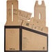 A white cardboard box with brown and black text containing 20 brown cardboard boxes of Choice 160 oz. Beverage Take-Out Containers.