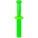 A green plastic meat tamper with a white background.