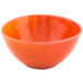 A Front of the House Kiln Blood Orange porcelain bowl with an orange color on it.