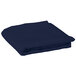 A folded navy blue table cover on a white background.